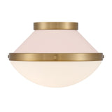 Crystorama Xander 1 Light Vibrant Gold + Blush Flush Mount