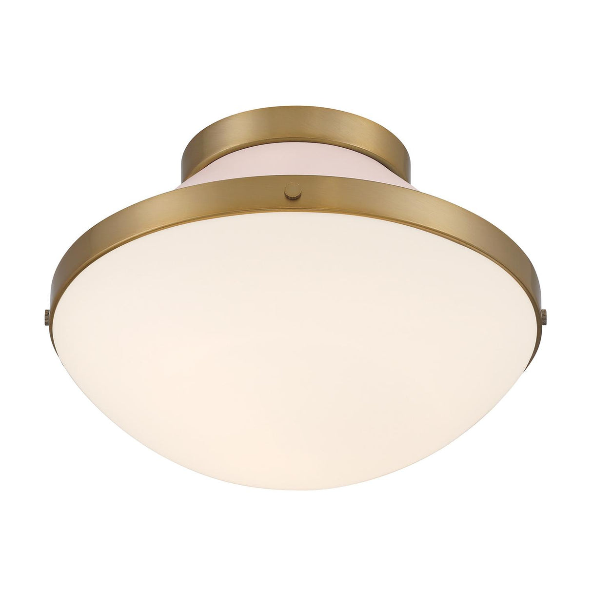 Crystorama Xander 1 Light Vibrant Gold + Blush Flush Mount