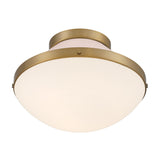 Crystorama Xander 1 Light Vibrant Gold + Blush Flush Mount