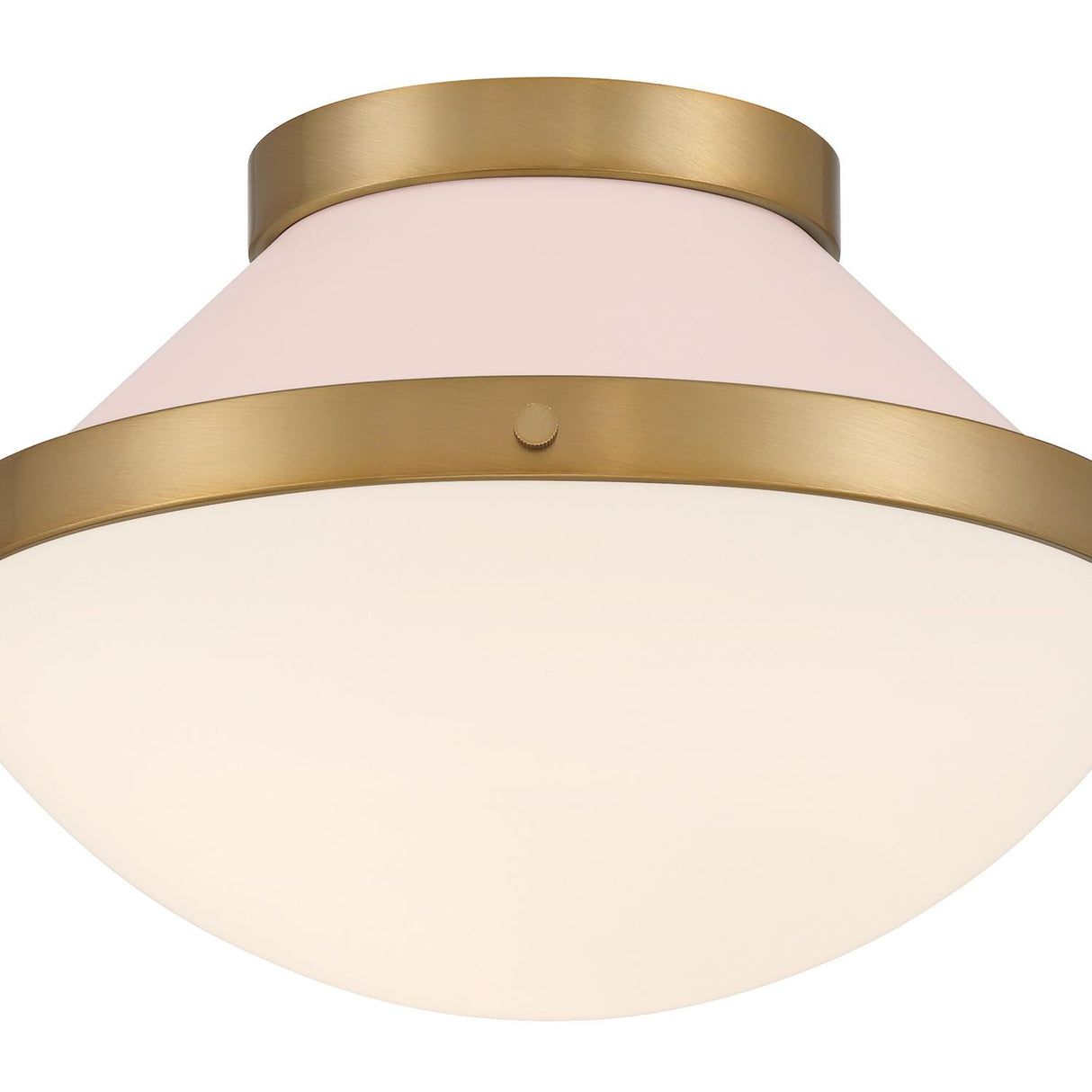 Crystorama Xander 1 Light Vibrant Gold + Blush Flush Mount