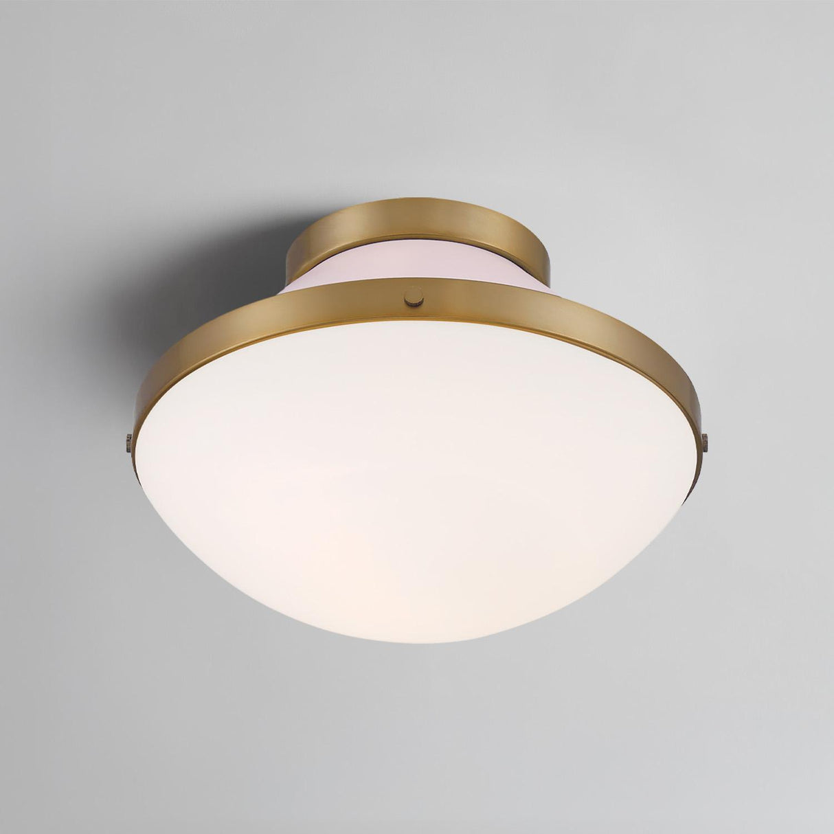 Crystorama Xander 1 Light Vibrant Gold + Blush Flush Mount