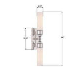 Crystorama Wilcox 2 Light LED Polished Nickel Sconce