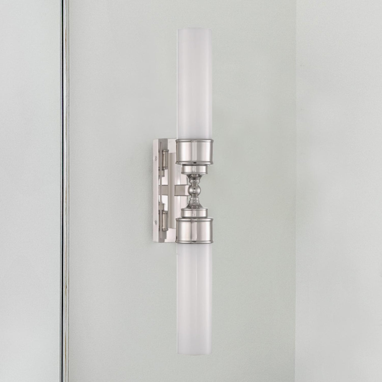 Crystorama Wilcox 2 Light LED Polished Nickel Sconce