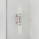 Crystorama Wilcox 2 Light LED Polished Nickel Sconce