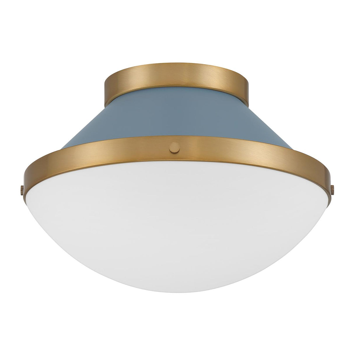 Crystorama Xander 1 Light Vibrant Gold + Blue Flush Mount