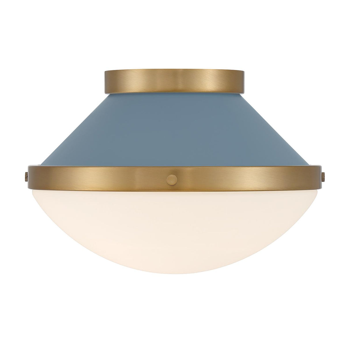 Crystorama Xander 1 Light Vibrant Gold + Blue Flush Mount