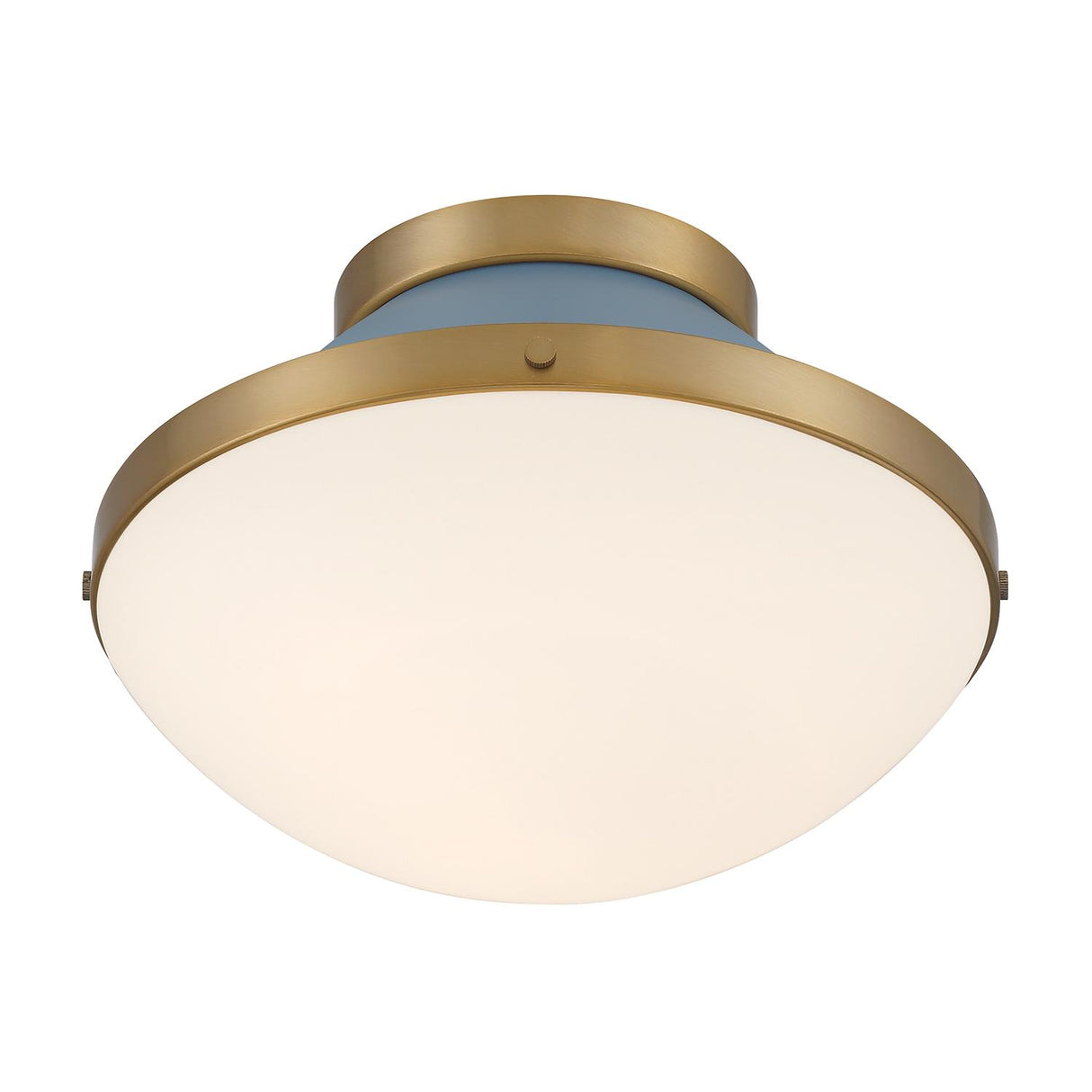 Crystorama Xander 1 Light Vibrant Gold + Blue Flush Mount