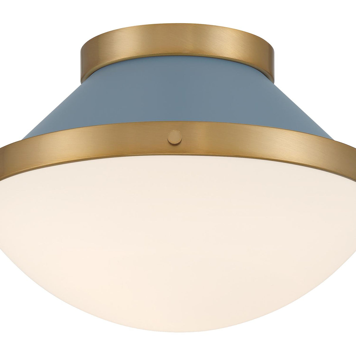 Crystorama Xander 1 Light Vibrant Gold + Blue Flush Mount