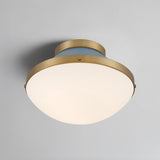 Crystorama Xander 1 Light Vibrant Gold + Blue Flush Mount