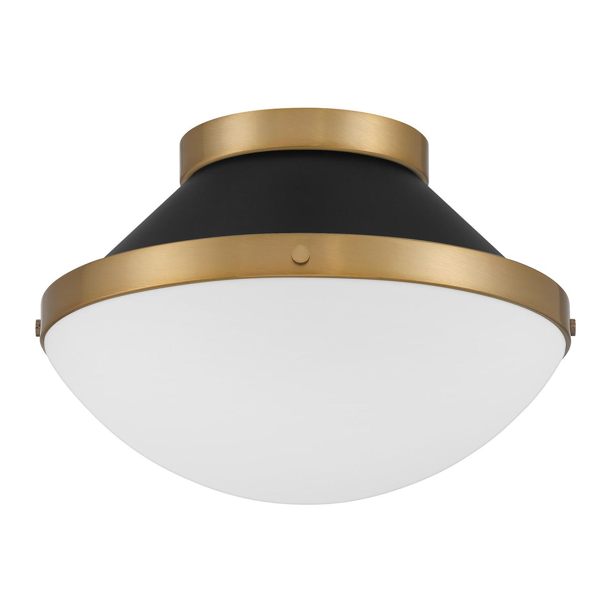 Crystorama Xander 1 Light Vibrant Gold + Matte Black Flush Mount