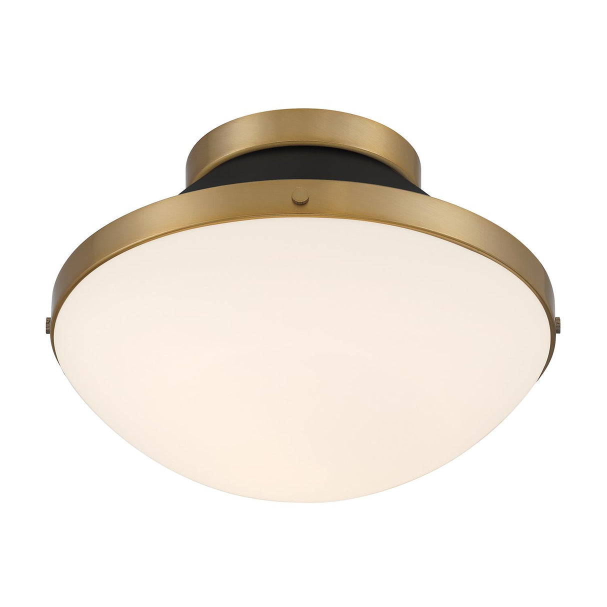 Crystorama Xander 1 Light Vibrant Gold + Matte Black Flush Mount