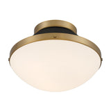 Crystorama Xander 1 Light Vibrant Gold + Matte Black Flush Mount