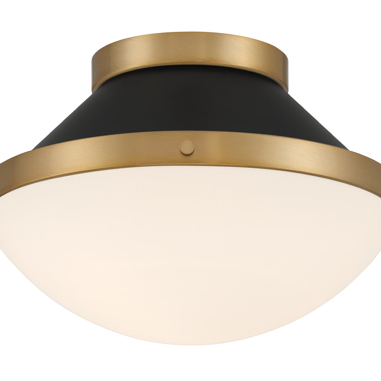 Crystorama Xander 1 Light Vibrant Gold + Matte Black Flush Mount