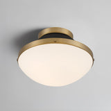 Crystorama Xander 1 Light Vibrant Gold + Matte Black Flush Mount