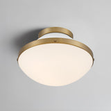 Crystorama Xander 1 Light Vibrant Gold + White Flush Mount