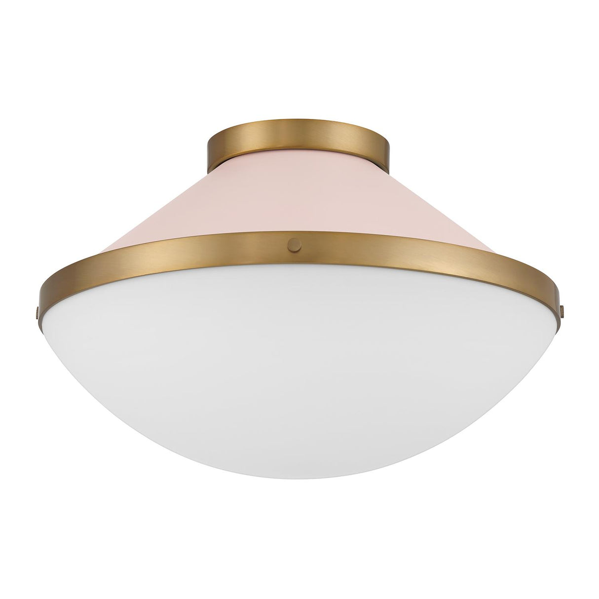 Crystorama Xander 2 Light Vibrant Gold + Blush Flush Mount