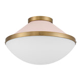 Crystorama Xander 2 Light Vibrant Gold + Blush Flush Mount