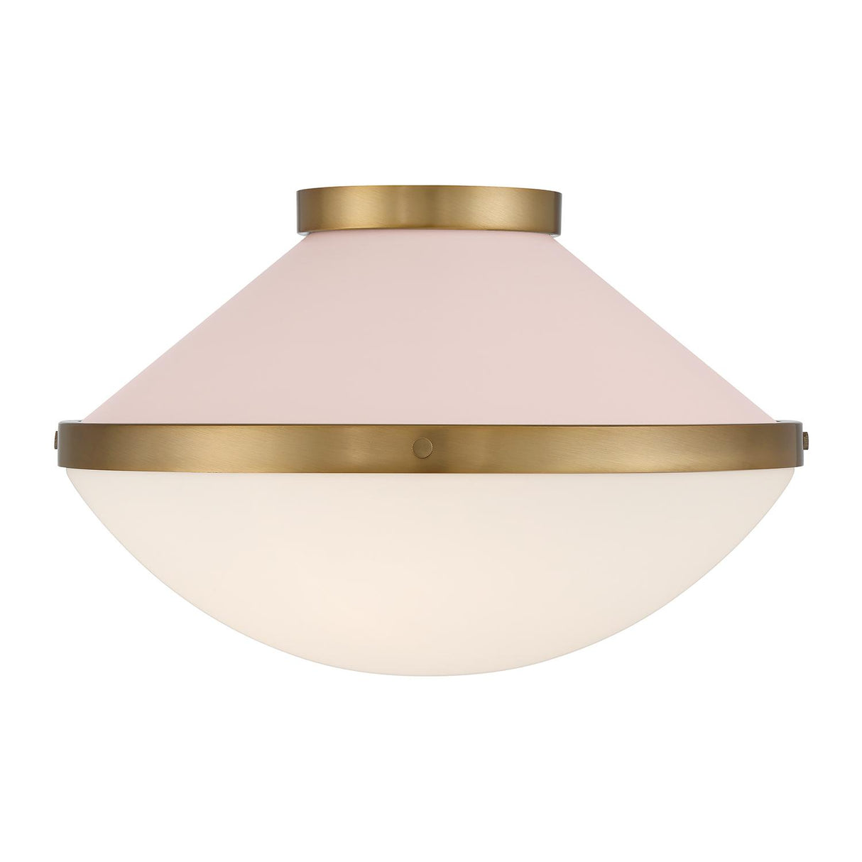 Crystorama Xander 2 Light Vibrant Gold + Blush Flush Mount