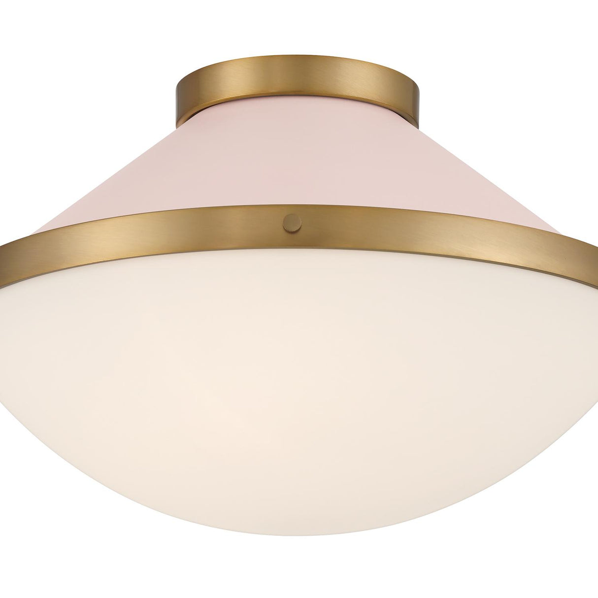 Crystorama Xander 2 Light Vibrant Gold + Blush Flush Mount