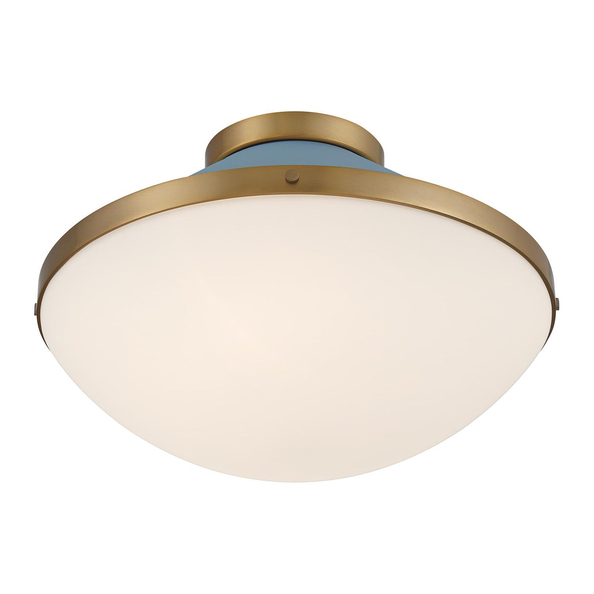 Crystorama Xander 2 Light Vibrant Gold + Blue Flush Mount