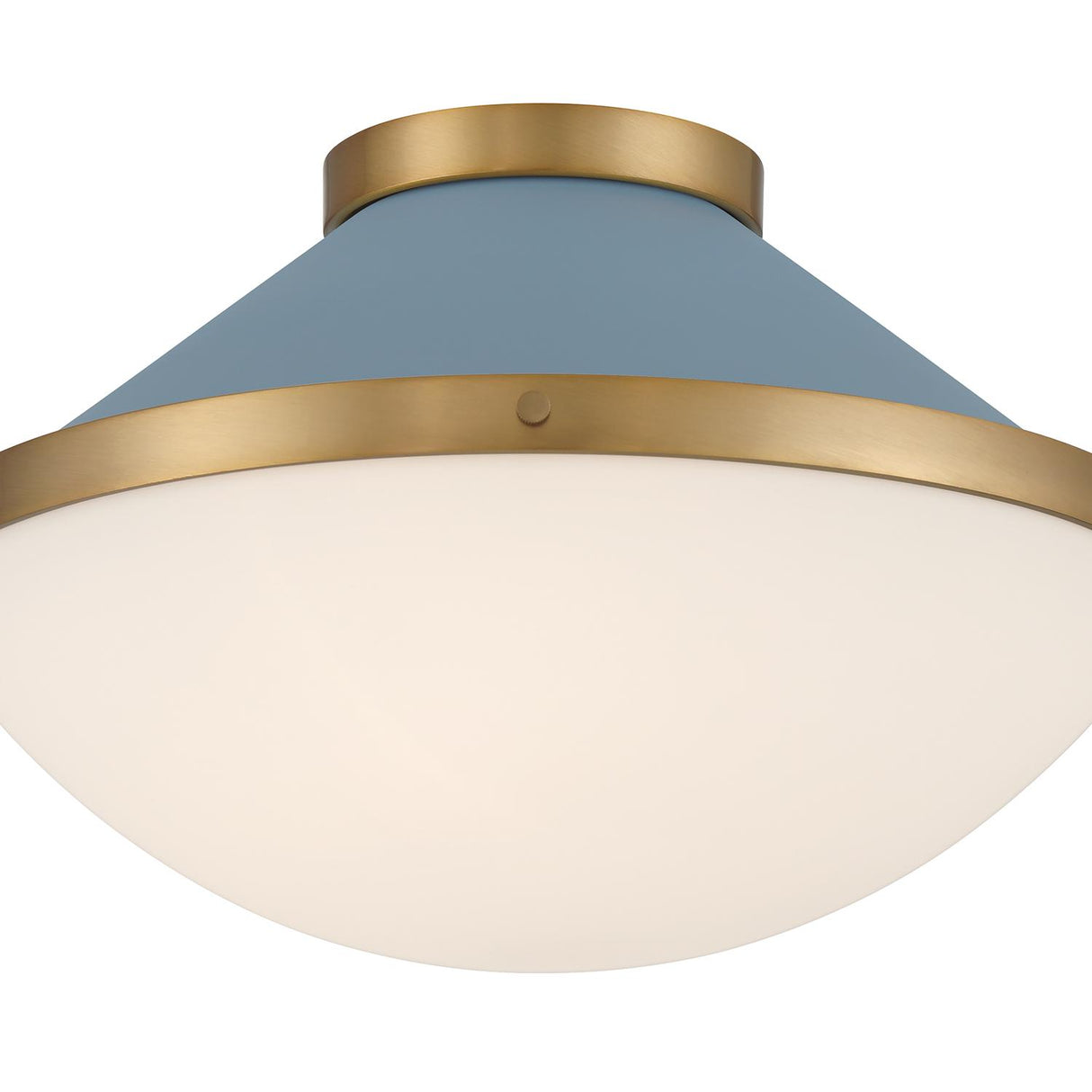 Crystorama Xander 2 Light Vibrant Gold + Blue Flush Mount
