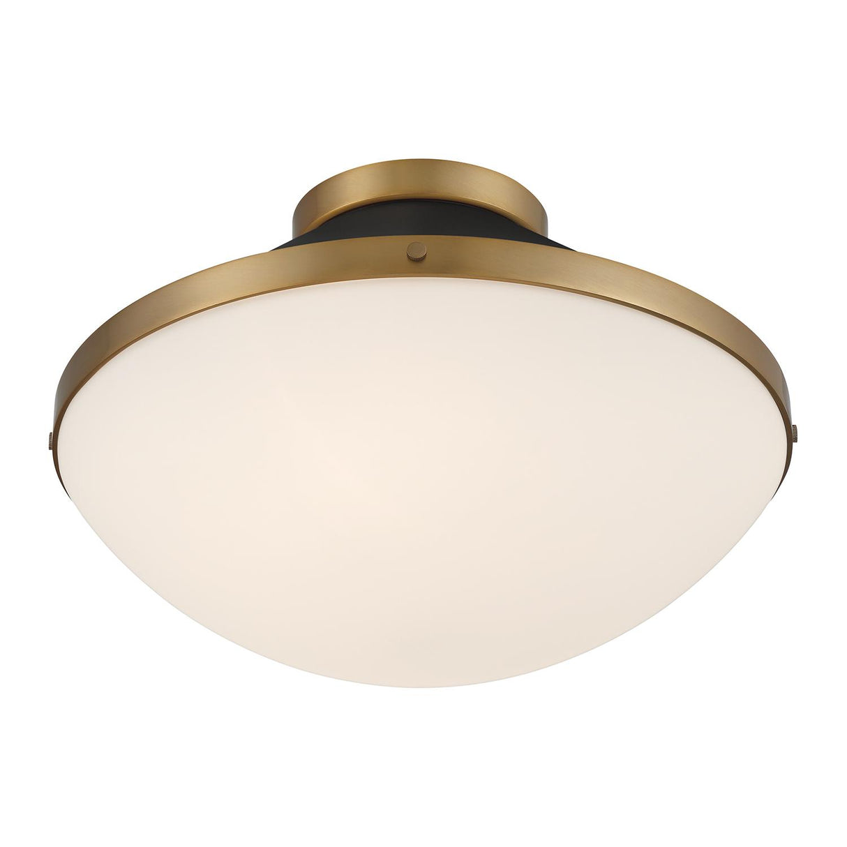 Crystorama Xander 2 Light Vibrant Gold + Matte Black Flush Mount