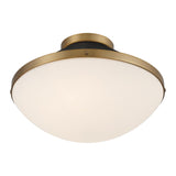 Crystorama Xander 2 Light Vibrant Gold + Matte Black Flush Mount
