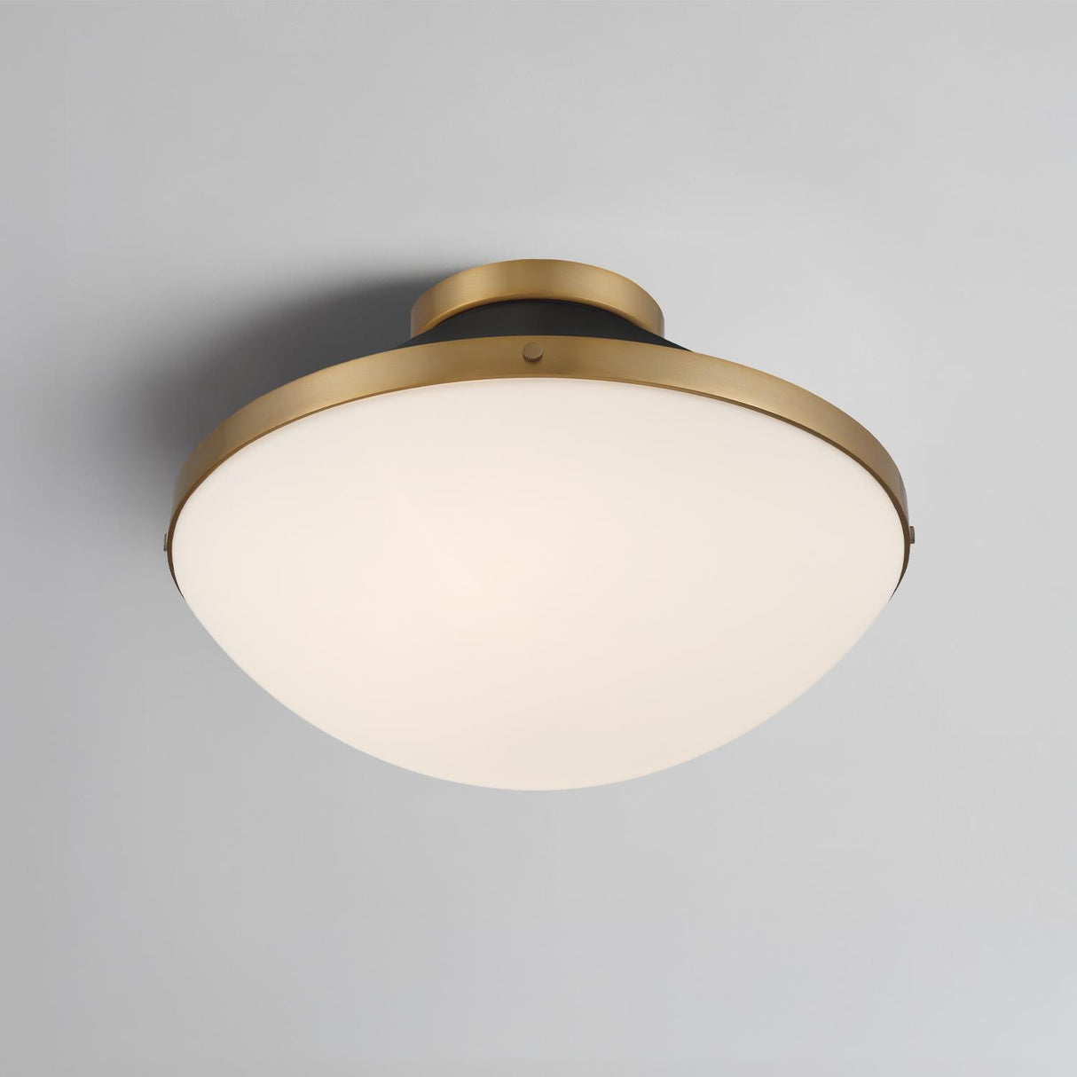 Crystorama Xander 2 Light Vibrant Gold + Matte Black Flush Mount