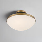 Crystorama Xander 2 Light Vibrant Gold + Matte Black Flush Mount