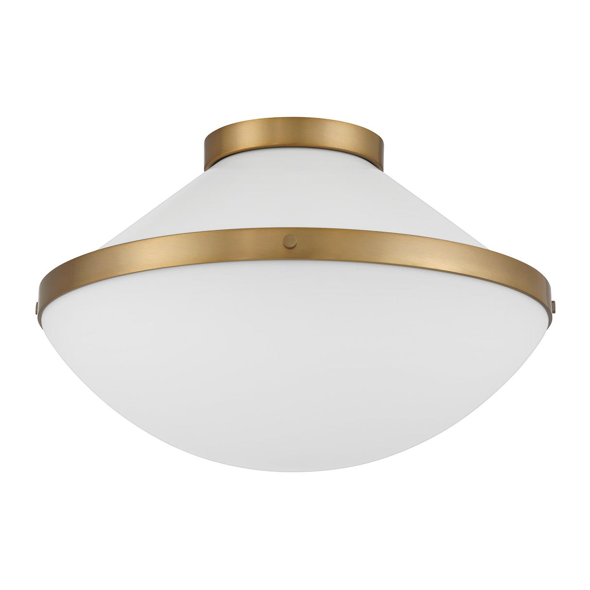 Crystorama Xander 2 Light Vibrant Gold + White Flush Mount