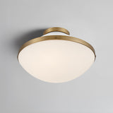 Crystorama Xander 2 Light Vibrant Gold + White Flush Mount