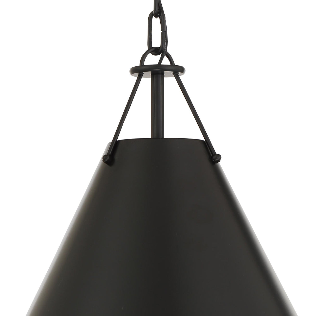 Crystorama Xavier 1 Light Matte Black Mini Pendant