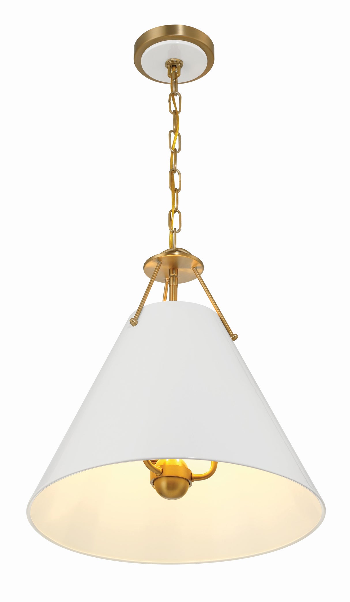 Crystorama Xavier 3 Light Vibrant Gold Pendant