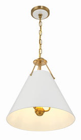 Crystorama Xavier 3 Light Vibrant Gold Pendant