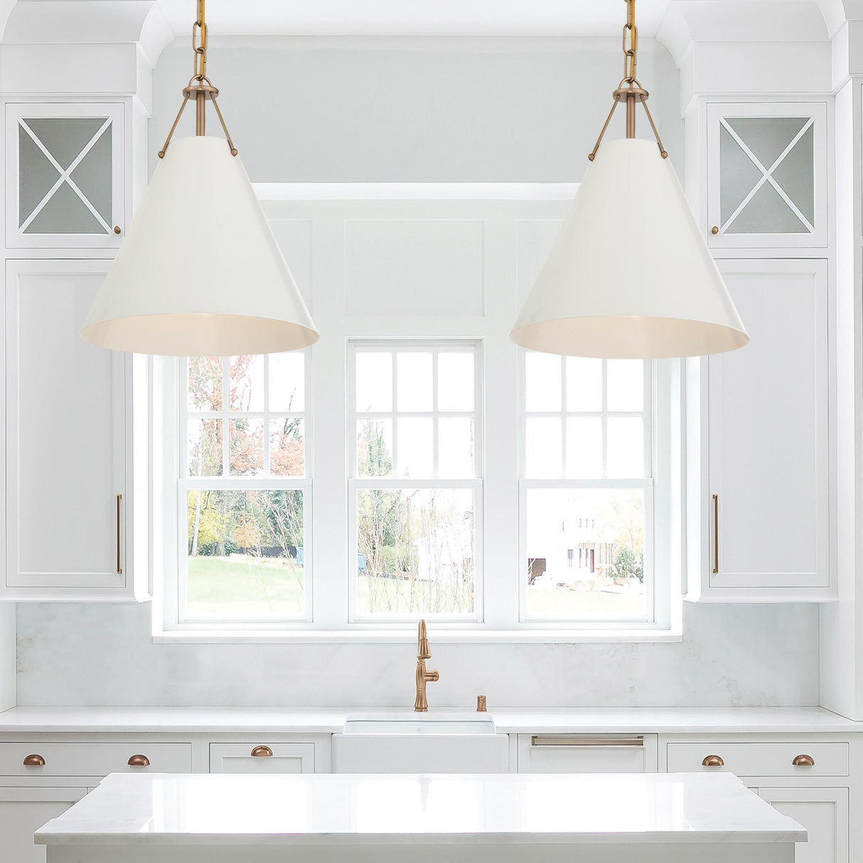 Crystorama Xavier 3 Light Vibrant Gold Pendant