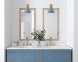 Crystorama Xavier 1 Light Vibrant Gold + Blue Sconce