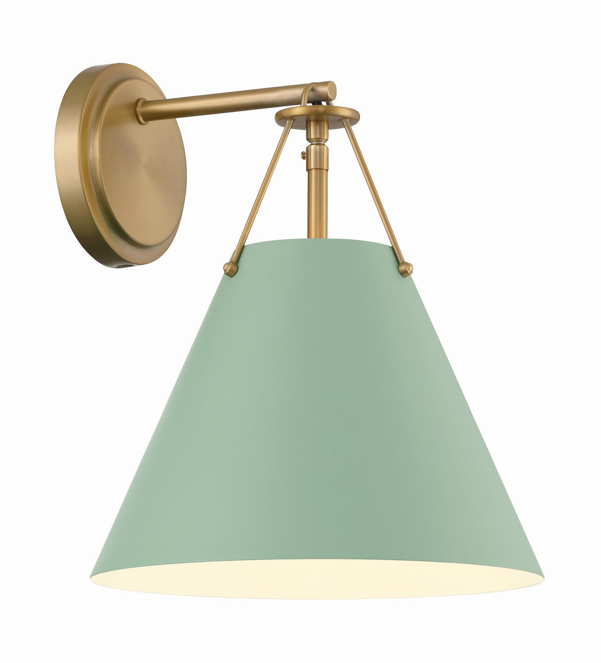 Crystorama Xavier 1 Light Vibrant Gold + Green Sconce