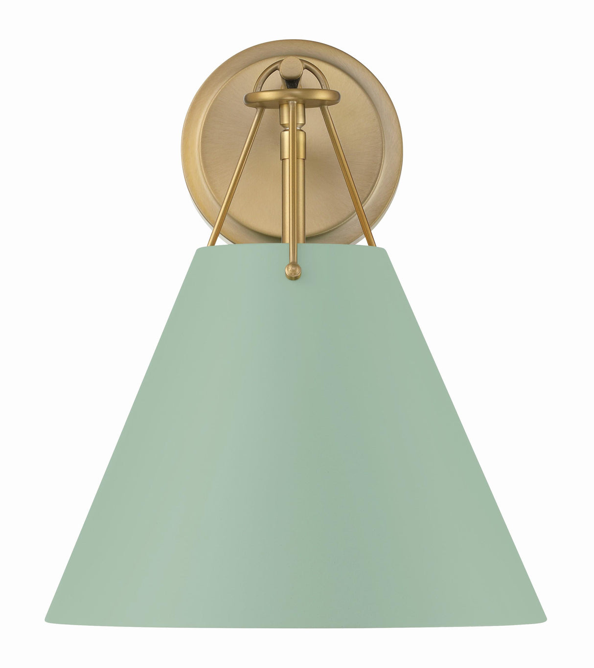 Crystorama Xavier 1 Light Vibrant Gold + Green Sconce