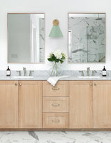 Crystorama Xavier 1 Light Vibrant Gold + Green Sconce