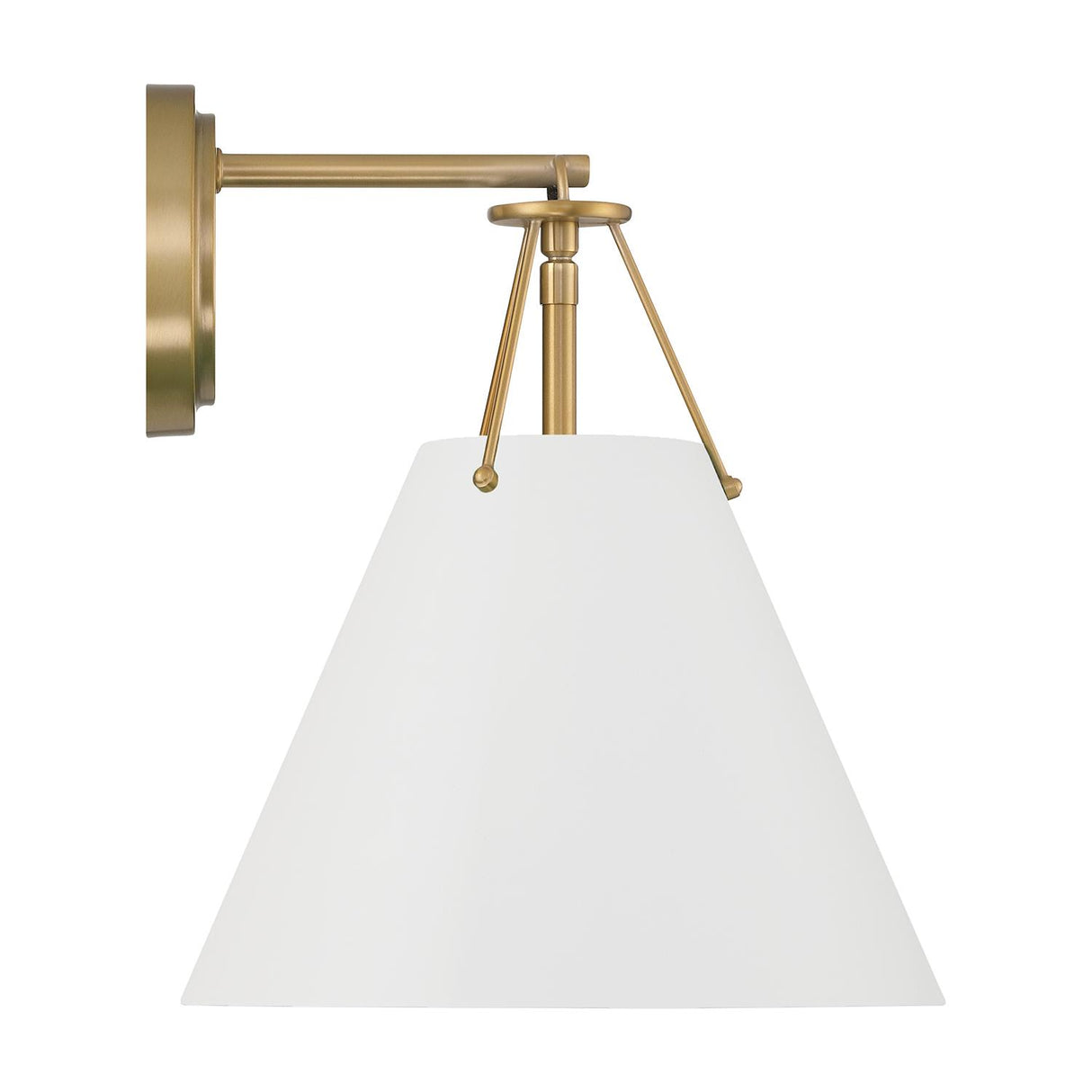 Crystorama Xavier 1 Light Vibrant Gold + White Sconce