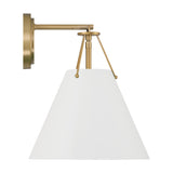Crystorama Xavier 1 Light Vibrant Gold + White Sconce