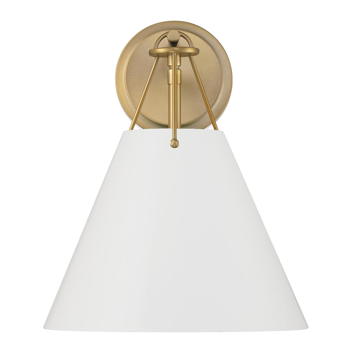 Crystorama Xavier 1 Light Vibrant Gold + White Sconce