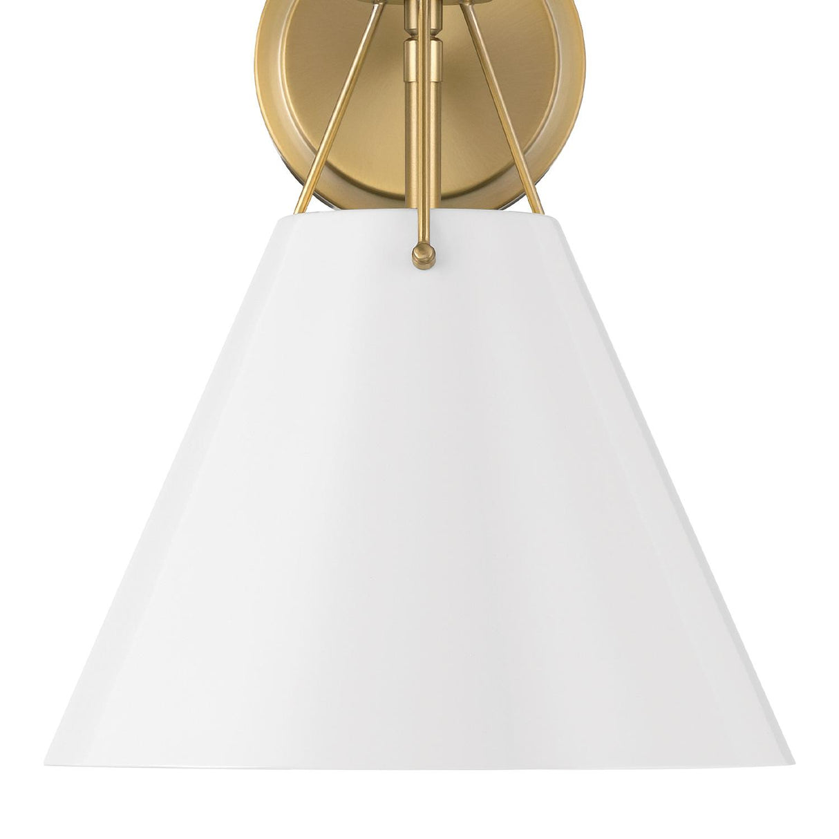 Crystorama Xavier 1 Light Vibrant Gold + White Sconce