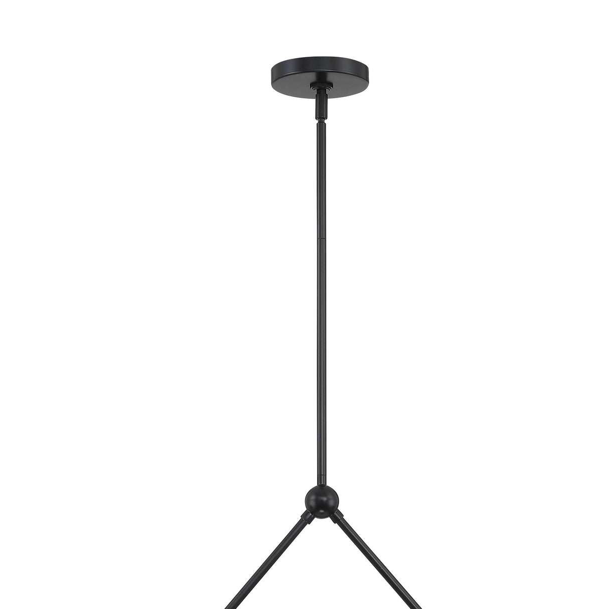 Crystorama Xavier 2 Light Matte Black Linear Chandelier