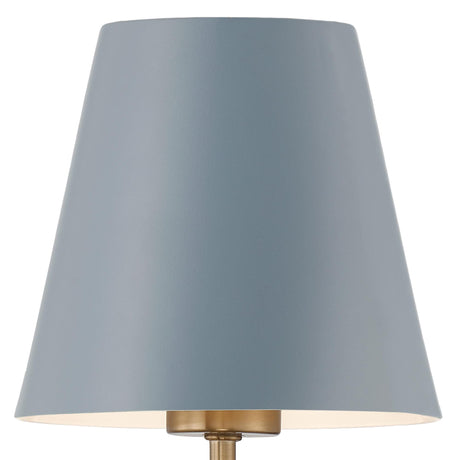 Crystorama Xavier 2 Light Vibrant Gold + Blue Linear Chandelier