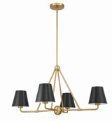 Crystorama Xavier 4 Light Vibrant Gold Chandelier