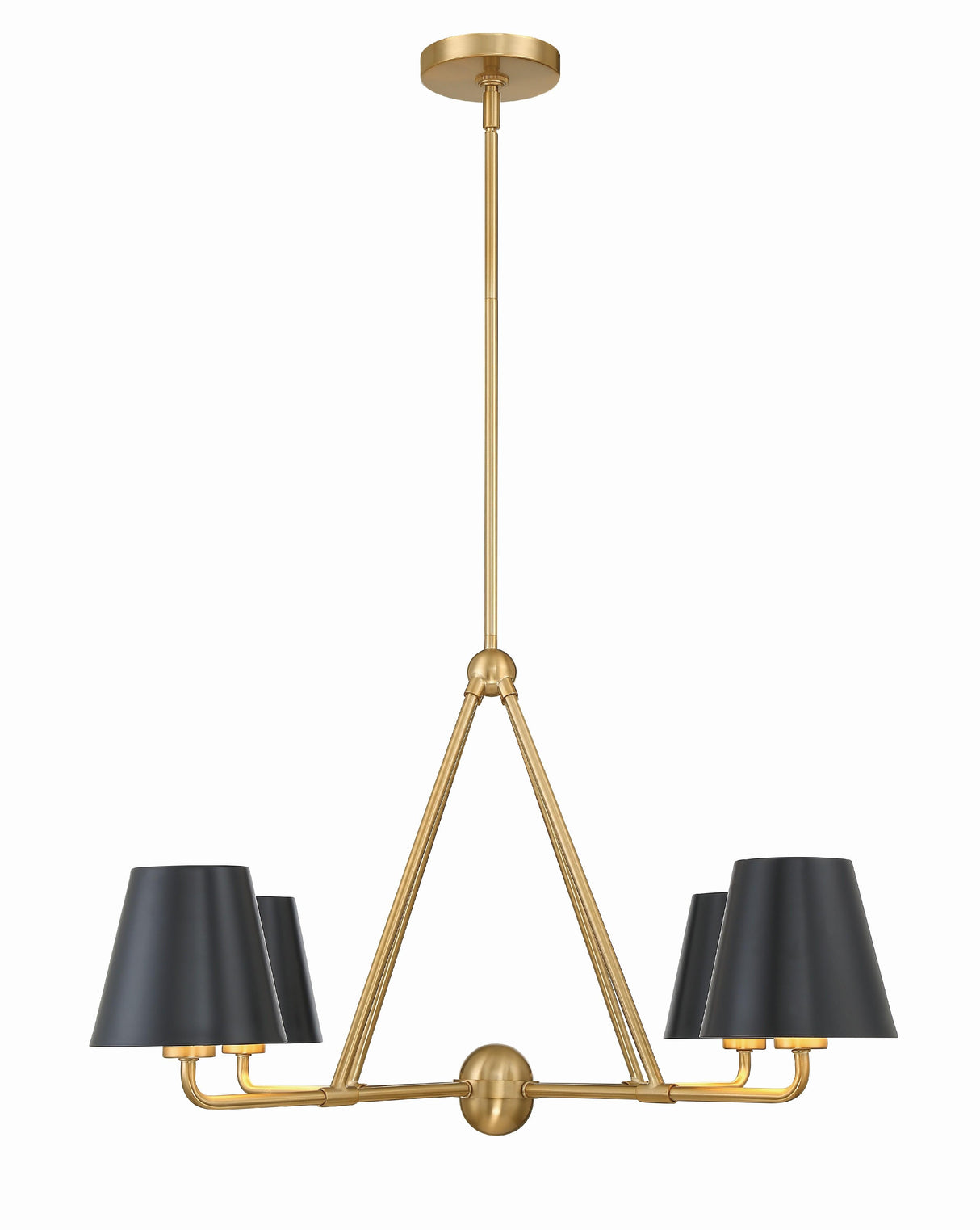 Crystorama Xavier 4 Light Vibrant Gold Chandelier