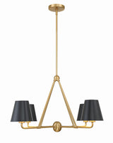 Crystorama Xavier 4 Light Vibrant Gold Chandelier