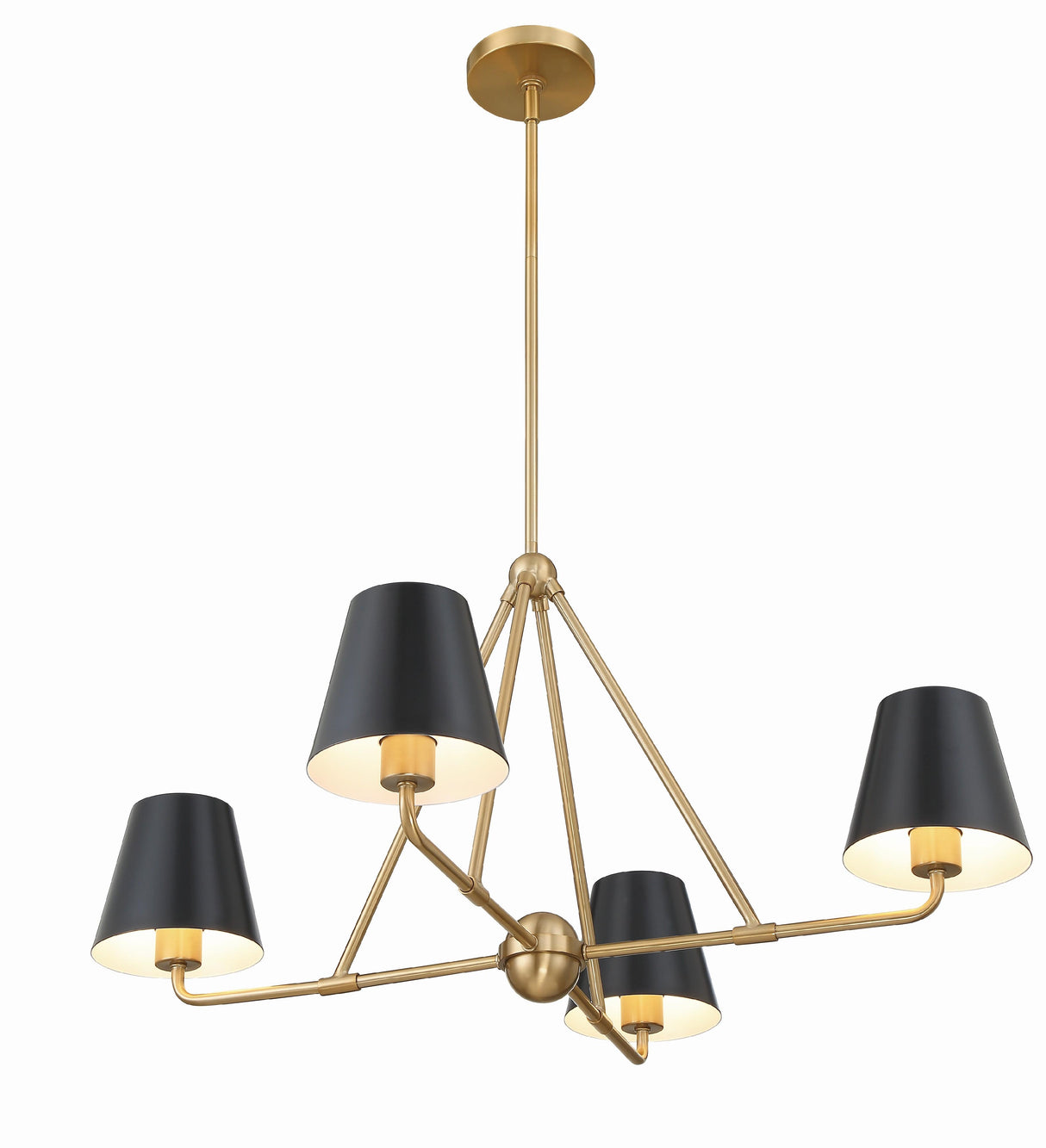 Crystorama Xavier 4 Light Vibrant Gold Chandelier