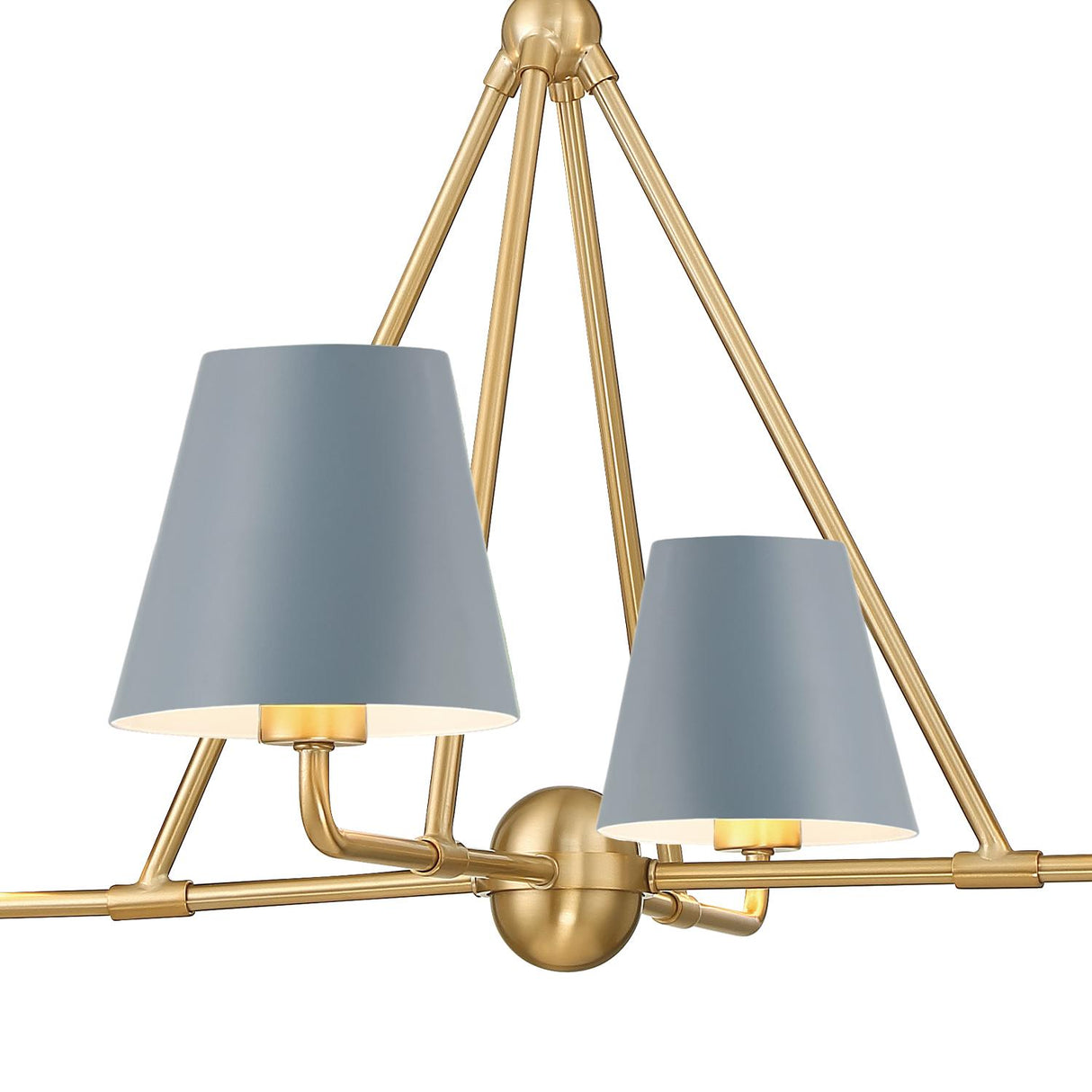 Crystorama Xavier 4 Light Vibrant Gold + Blue Chandelier